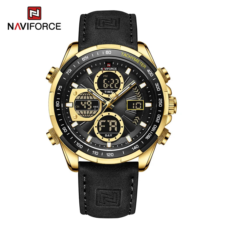 NAVIFORCE montre militaire pour hommes chronographe multifonction sport 3ATM étanche avec alarme affichage jour et Date horloge cadeaux masculins MAEJORKEN