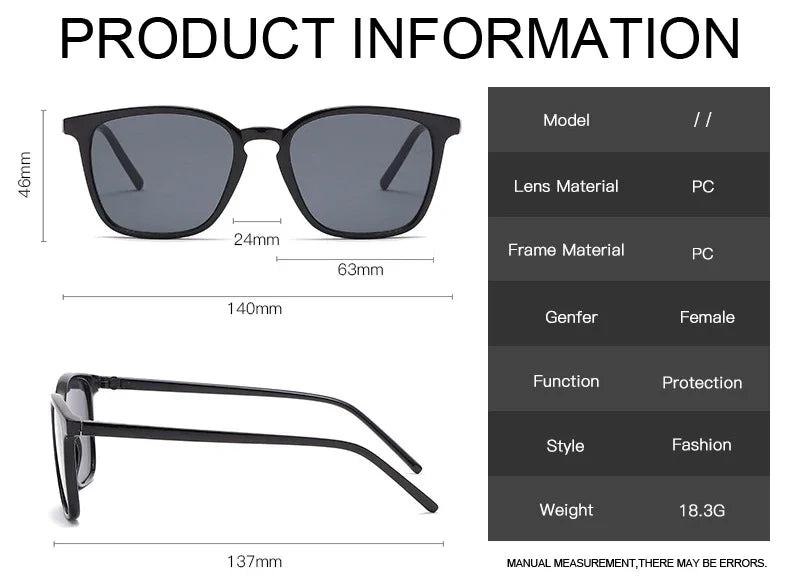 Lunettes De soleil carrées femme rétro marque Designer nuances noir