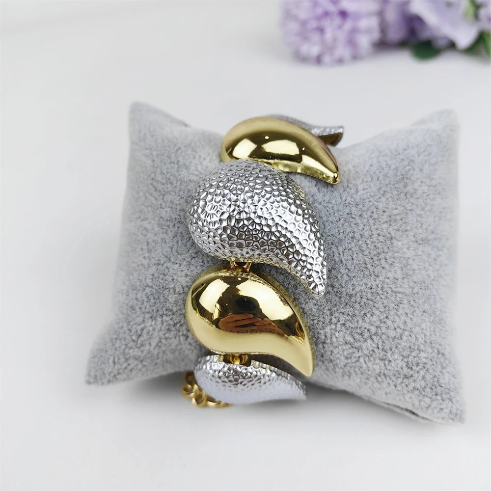 TITI ensemble de bijoux de luxe pour femmes de haute qualité plaqué or 18 carats bijoux de dubaï collier boucle d'oreille bague Bracelet tendance MAEJORKEN