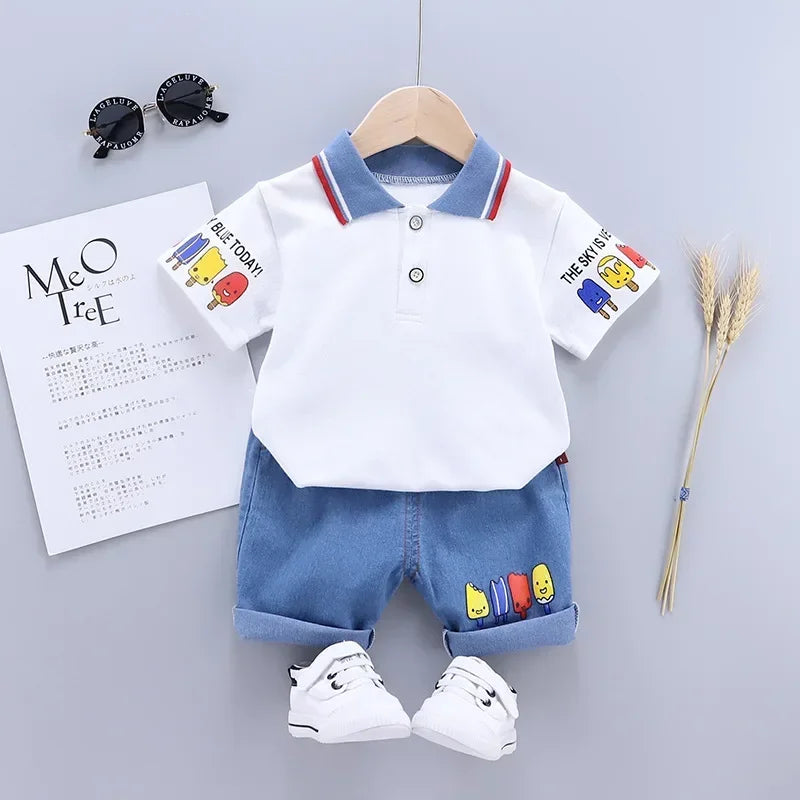 Vêtements pour enfants mère enfants vêtements ensembles pour enfants garçons T-shirt Shorts été coton à manches courtes mode Suit2PCS MAEJORKEN