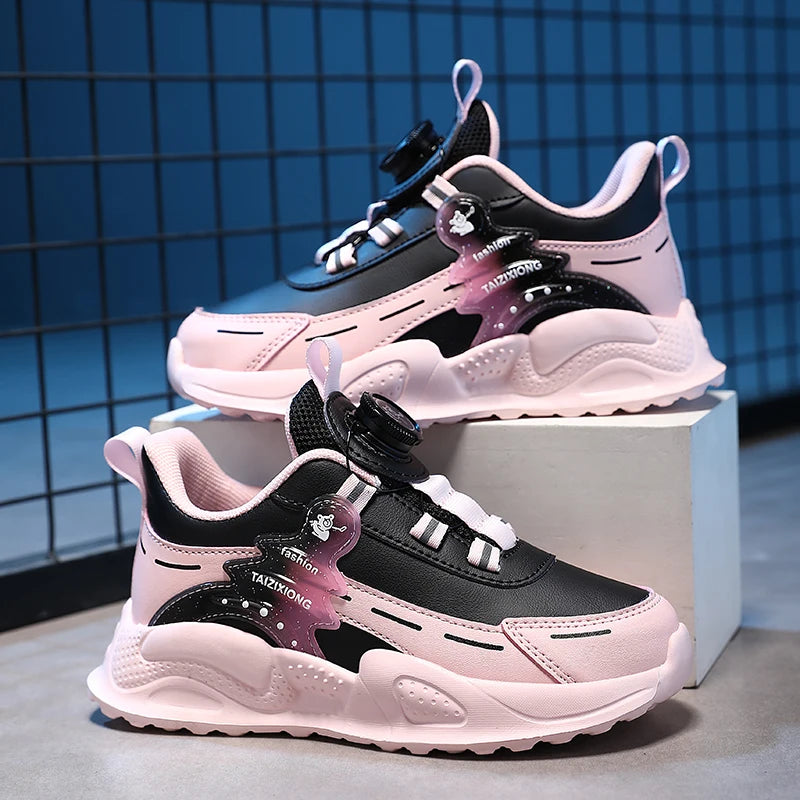 Baskets en cuir légères et antidérapantes pour enfants, chaussures décontractées pour garçons et étudiants, chaussures de sport, de course, de Tennis MAEJORKEN