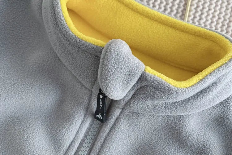 Nouveaux enfants garçons filles polaire cardigan veste hiver enfants chaud à capuche bébé manteaux casual enfant en bas âge vêtements d'extérieur MAEJORKEN