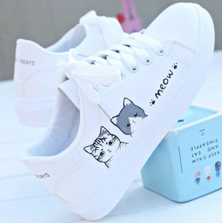Chaussures De course blanches respirantes à lacets pour femmes, baskets décontractées à fleurs brodées, mode printemps-automne 2023 MAEJORKEN
