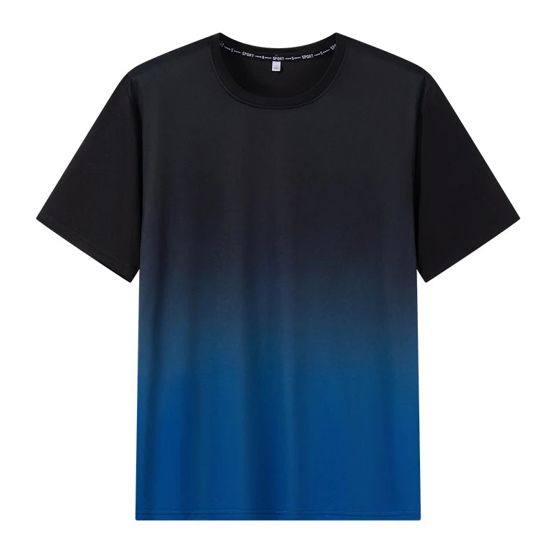 T-shirt homme grande taille 1XL-7XL manches courtes hauts printemps été dégradé t-shirts séchage rapide hommes Sport surdimensionné respirant T-shirt MAEJORKEN