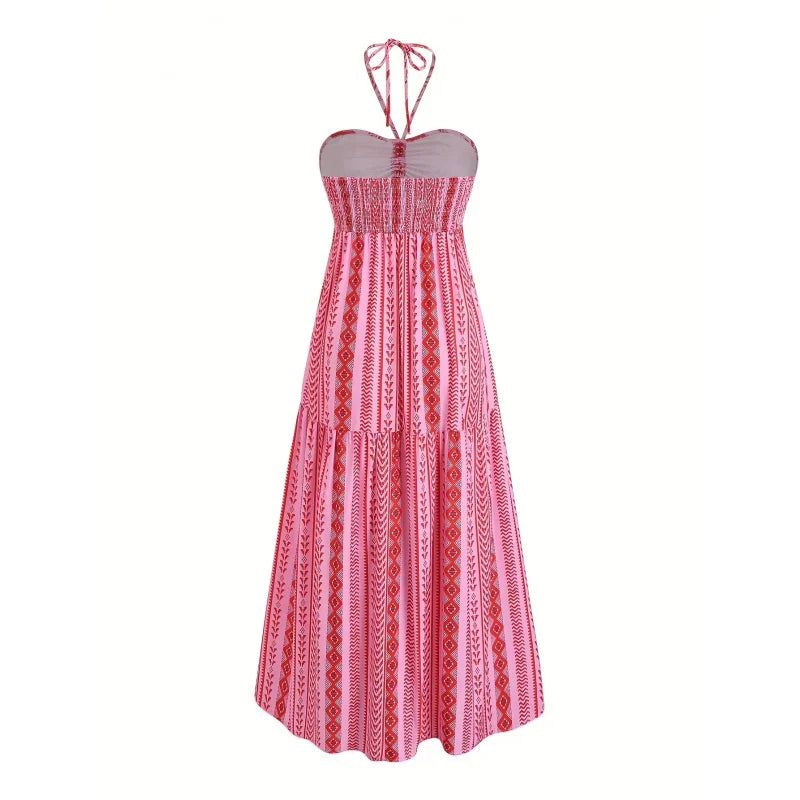 Robe de plage à cordon de serrage dopamine pour femmes grandes tailles, mode européenne et américaine, robe de plage dos nu MAEJORKEN