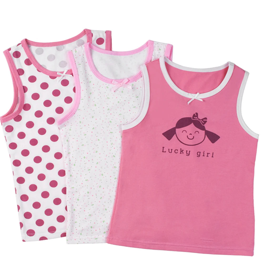 Débardeur d'été pour enfants filles, t-shirt sans manches, gilet à fleurs de dessin animé, Camisoles, maillot de corps en coton, t-shirts pour jeunes adolescents, 2024 MAEJORKEN
