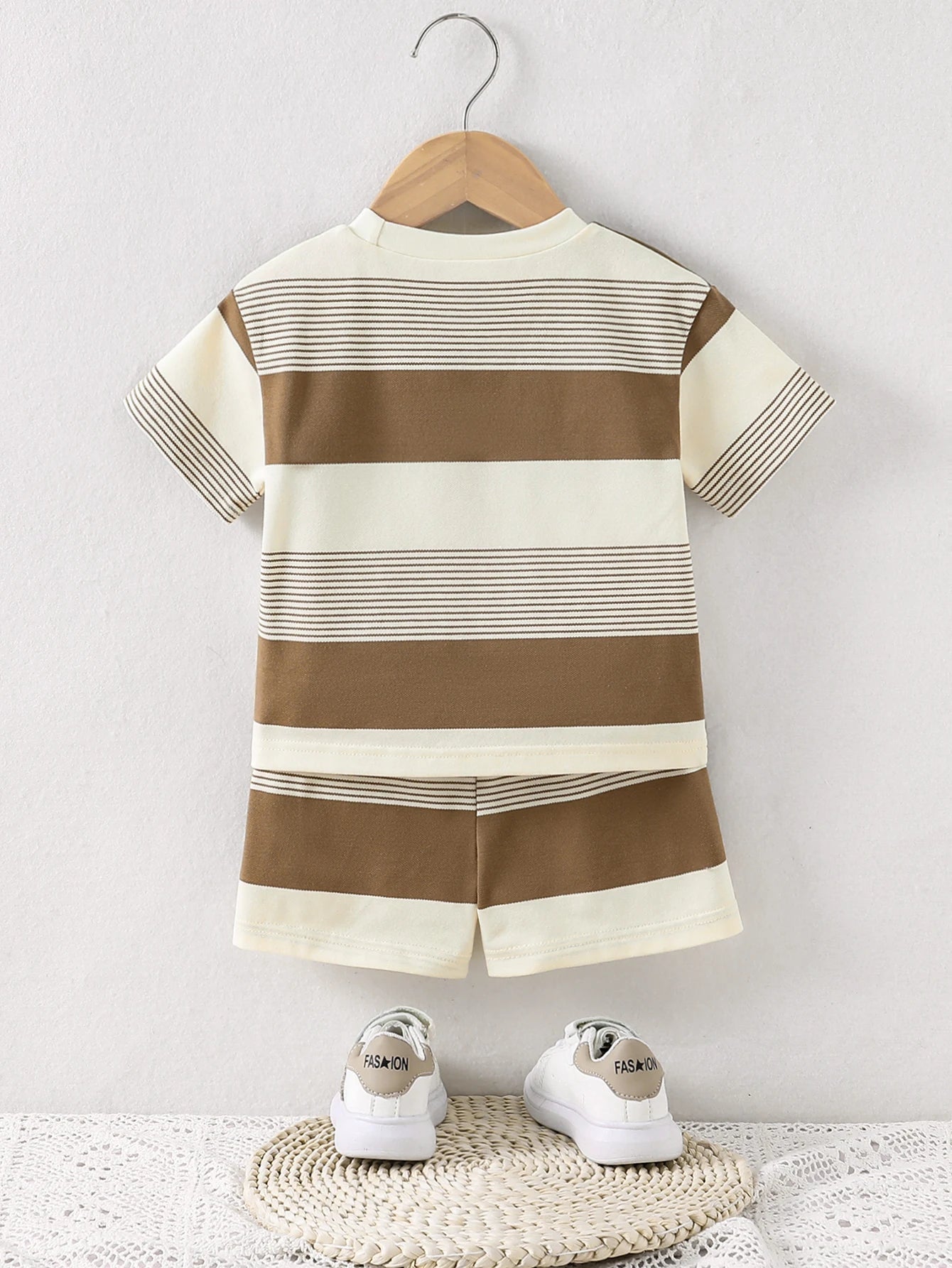 2025 nouveau bébé été Cool respirant tricot col rond T-Shirt + short 2 pièces ensemble tenue pour garçons filles infantile enfant en bas âge vêtements MAEJORKEN