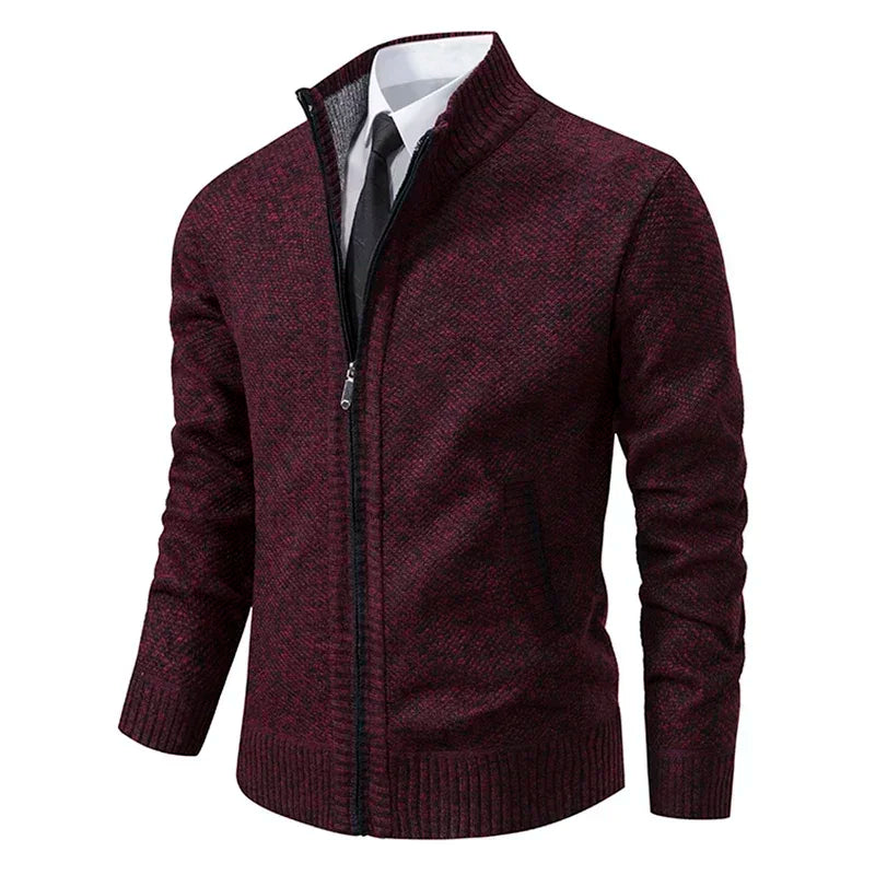 Cardigan zippé avec poche confortable et stylé du M au 4XL