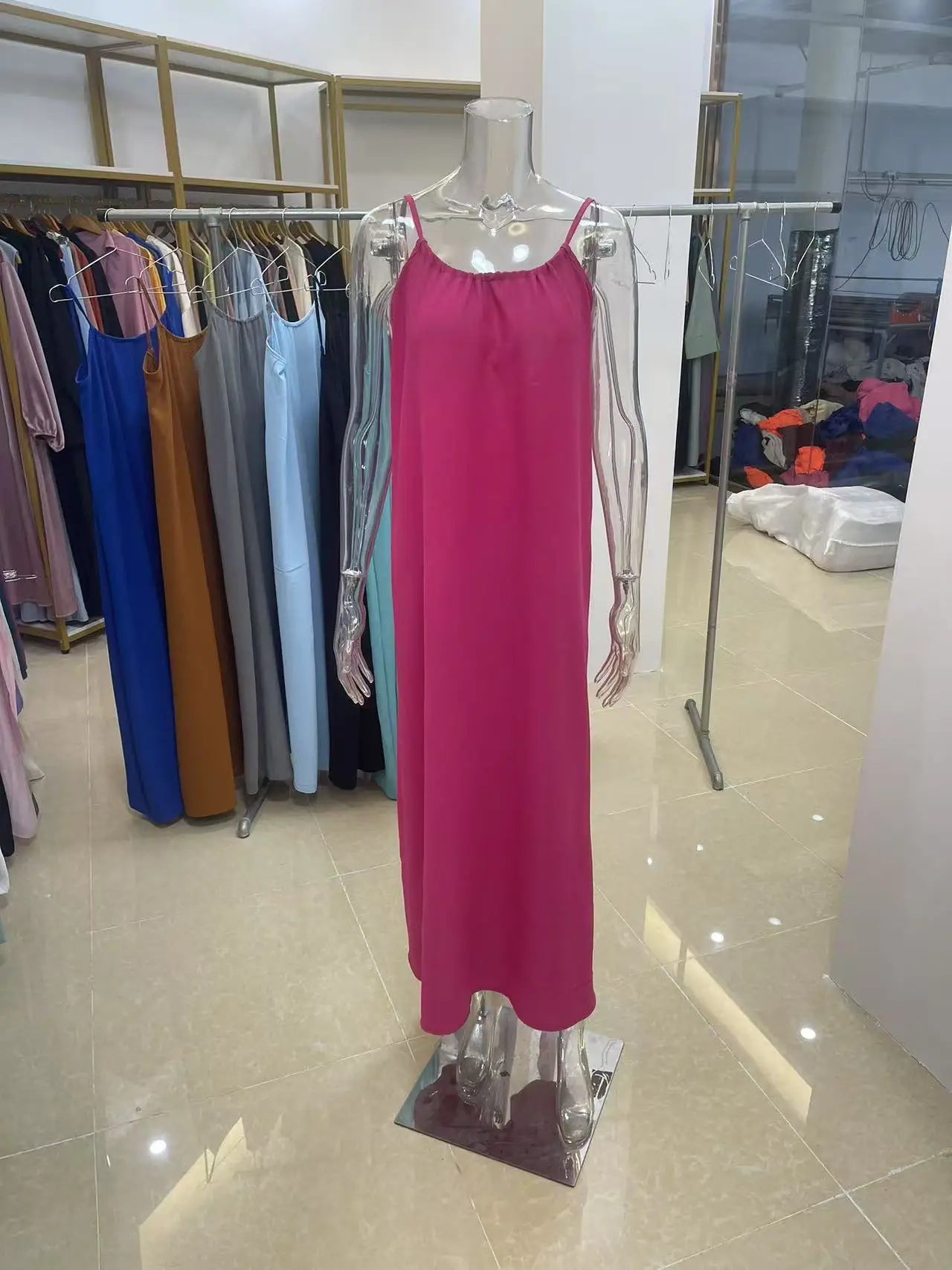 Nouvelle arrivée : Robe longue décontractée sans bretelles ni dos pour femme, confortable pour la maison et la nuit MAEJORKEN