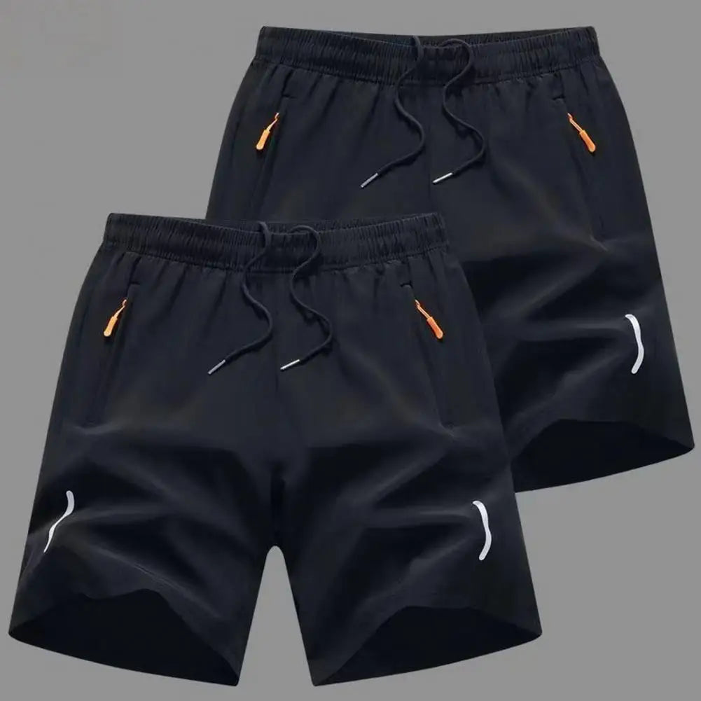 Pantalon court d'été en soie glacée pour hommes, grande taille, Cool, mode masculine, fin, ample, séchage rapide, pantalon de survêtement, Sport décontracté, extensible MAEJORKEN