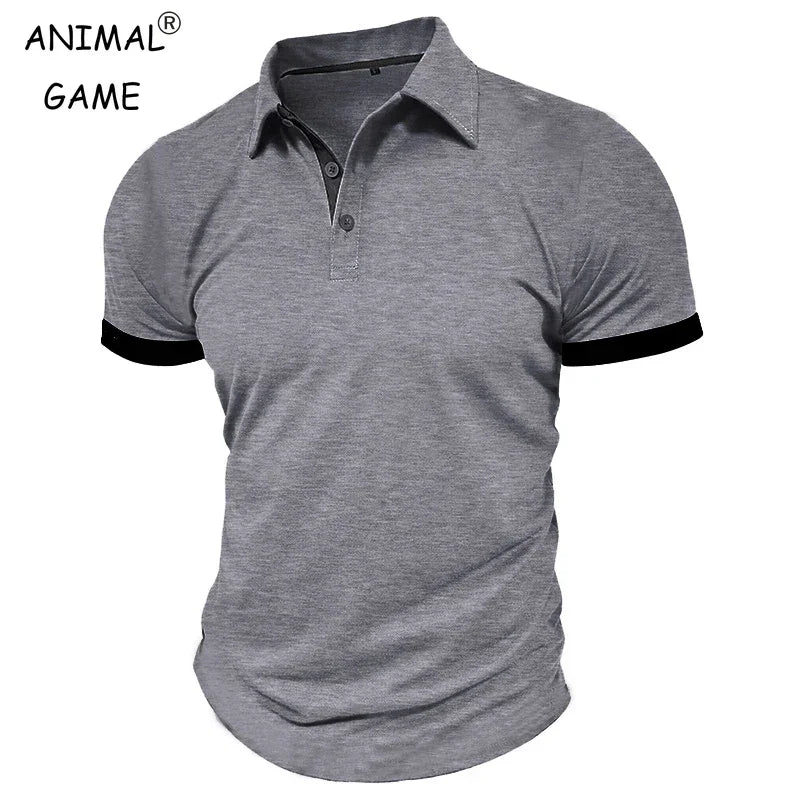 Polo d'été à manches courtes pour hommes, surdimensionné, couleur unie, t-shirts respirants, Streetwear, chemises d'activités sportives MAEJORKEN