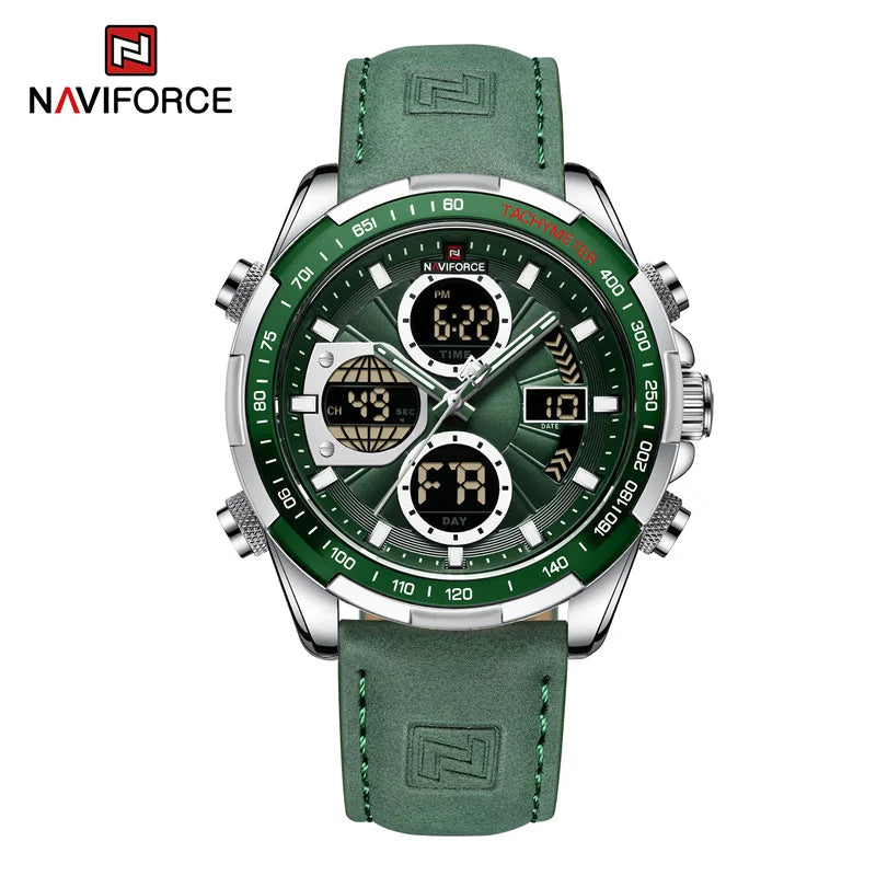 NAVIFORCE montre militaire pour hommes chronographe multifonction sport 3ATM étanche avec alarme affichage jour et Date horloge cadeaux masculins MAEJORKEN