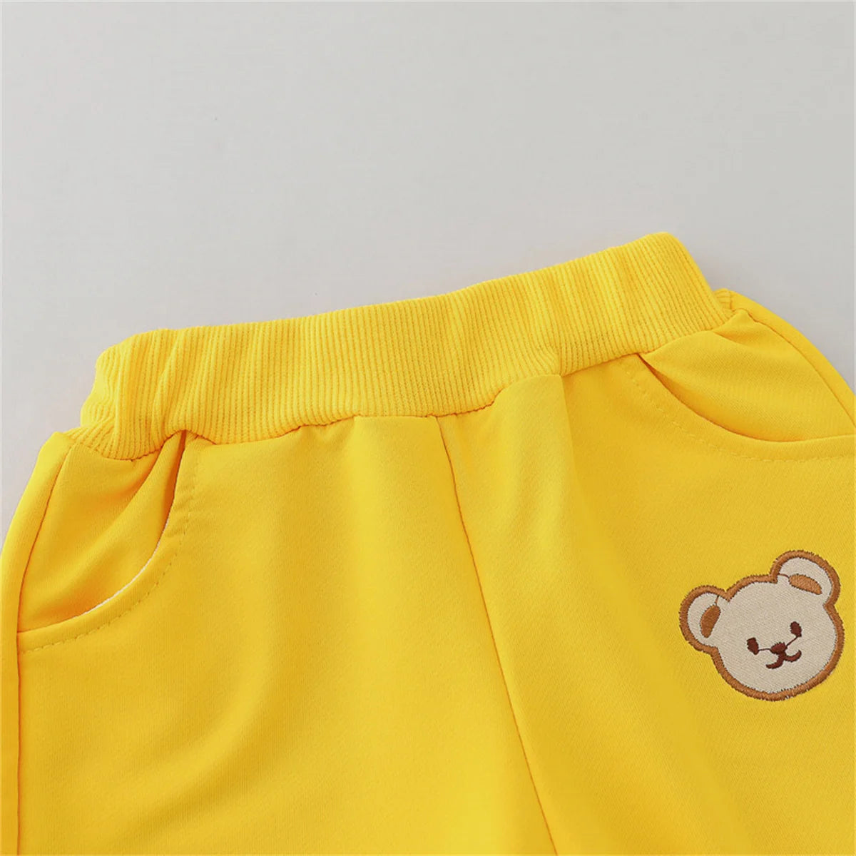 Ensemble 2 pièces pour enfants, pantalon Simple à manches longues et col rond avec tête d'ours, printemps et automne MAEJORKEN