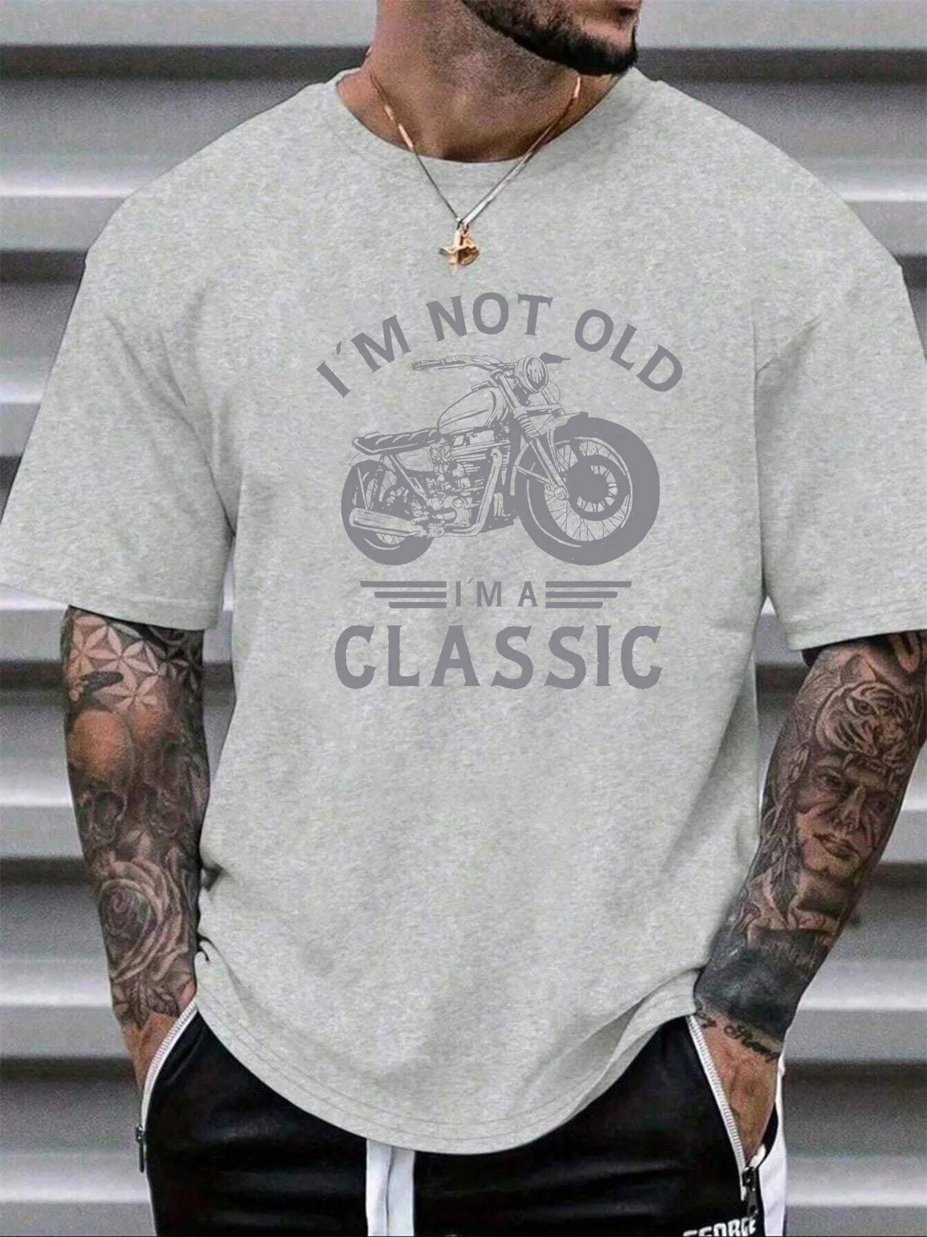 T-shirt à manches courtes et col rond pour hommes, 100% pur coton, décontracté, ample, modèle de voiture classique, imprimé, sport, été MAEJORKEN