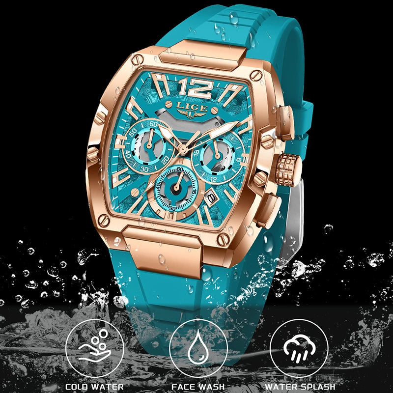 LIGE hommes montre haut tendance marque de luxe Silicone montre militaire hommes sport décontracté étanche Date Quartz montres pour hommes MAEJORKEN