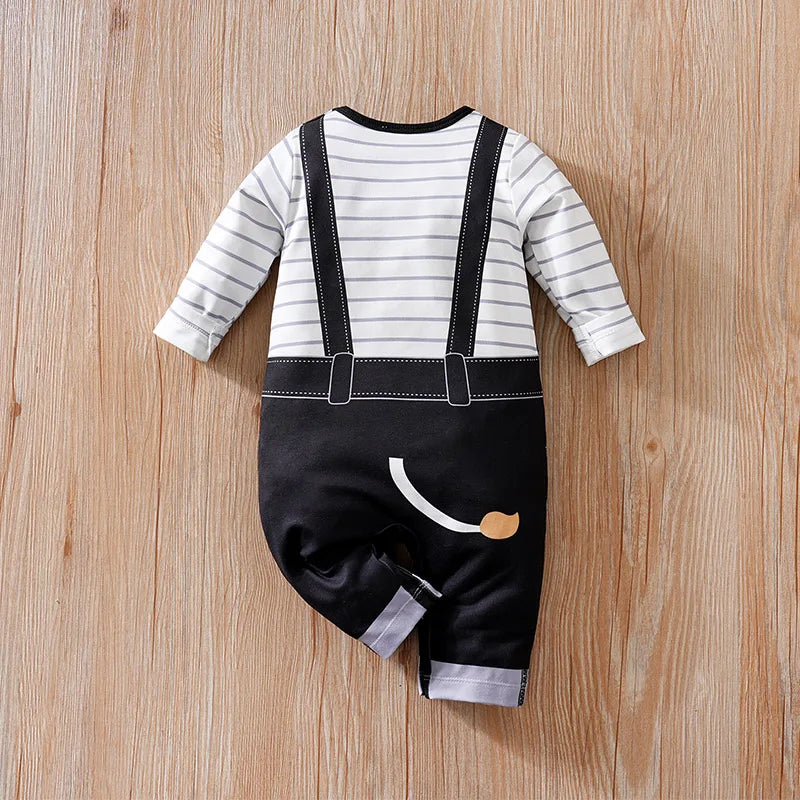 Vêtements pour bébé, imprimé vache de dessin animé mignon, confortable et doux, combinaison pour garçons et filles de 0 à 18 ans, printemps et automne, manches longues MAEJORKEN