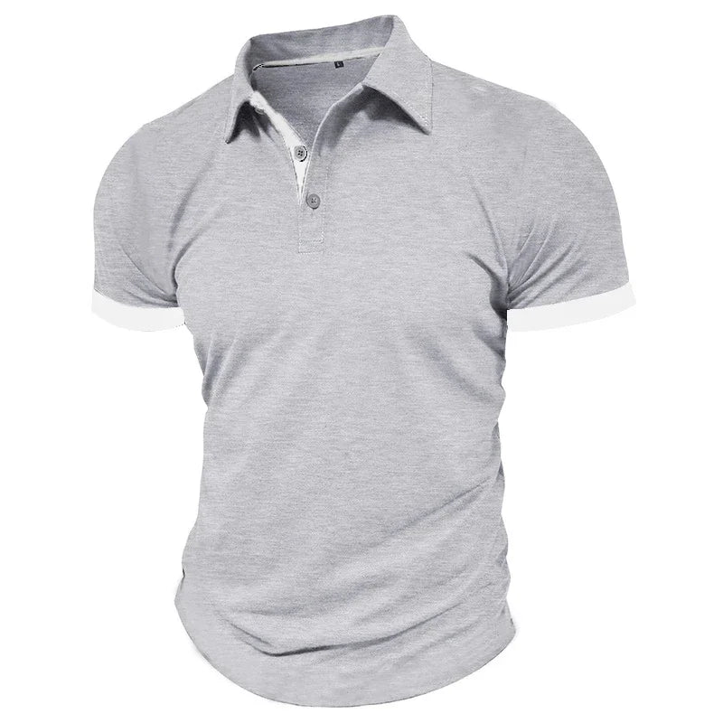 Polo d'été à manches courtes pour hommes, surdimensionné, couleur unie, t-shirts respirants, Streetwear, chemises d'activités sportives MAEJORKEN
