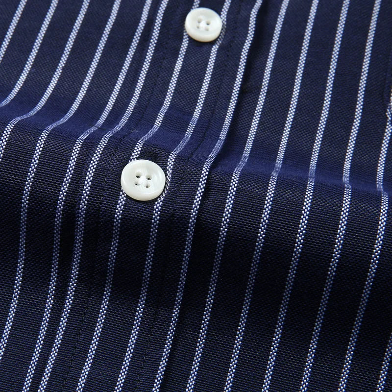 Chemise homme bleu rayé Oxford coton flanelle grande taille 5XL 6XL 7XL 8XL 10XL élégant bureau surdimensionné manches longues mince rouge blanc MAEJORKEN