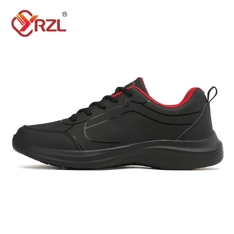 YRZL hommes chaussures de Sport en cuir chaussures de course en plein air baskets imperméables hommes légers hommes athlétique Sneaker Tenis Masculino MAEJORKEN