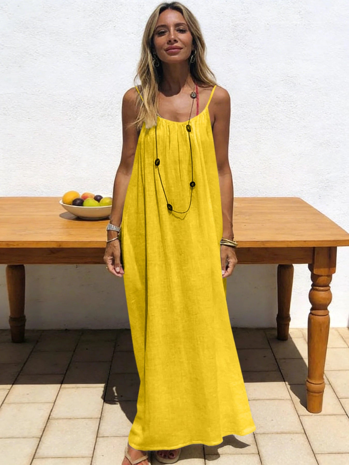Nouvelle arrivée : Robe longue décontractée sans bretelles ni dos pour femme, confortable pour la maison et la nuit MAEJORKEN