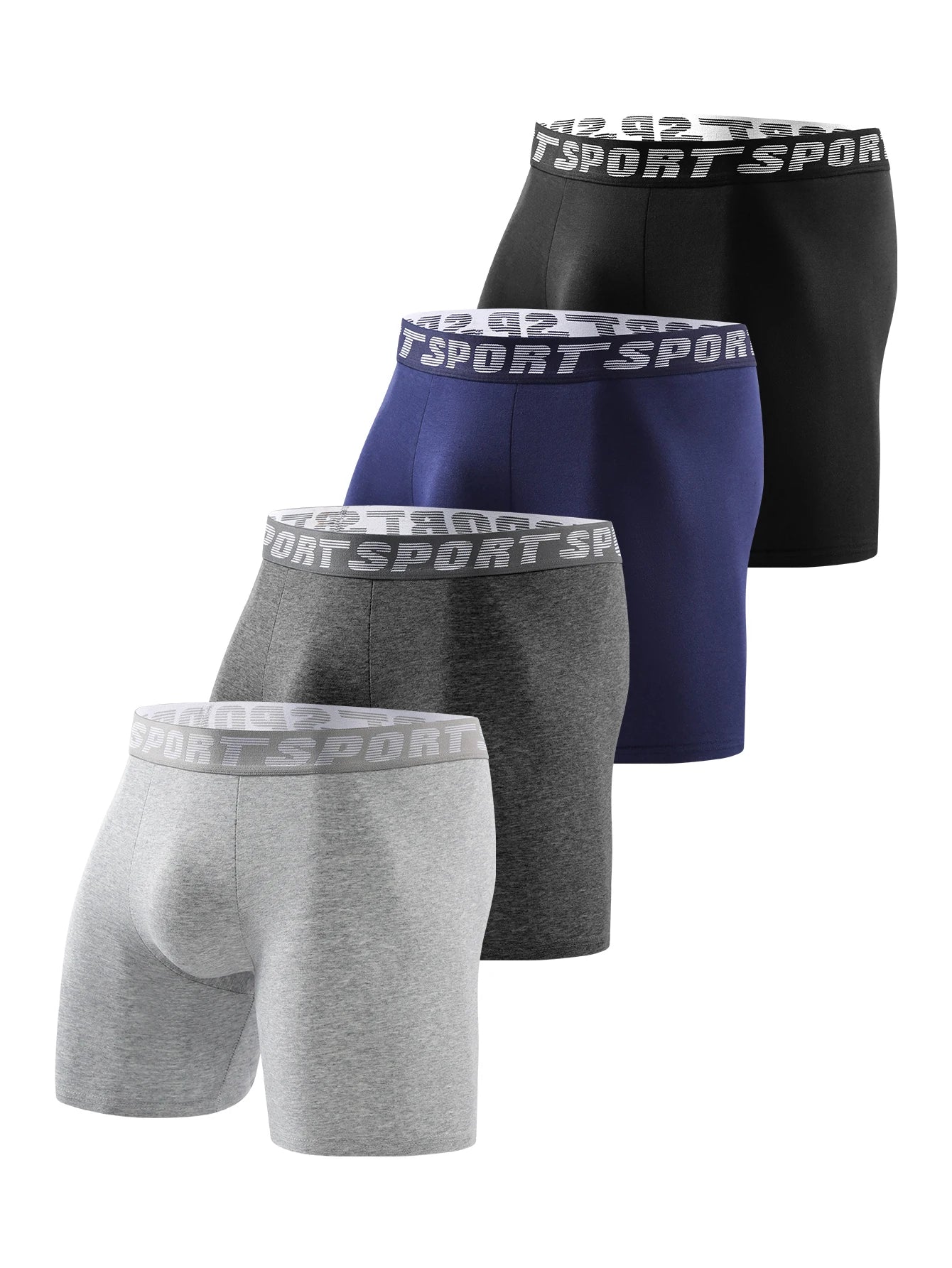 4 pièces de sous-vêtements de sport pour hommes, pantalons de survêtement doux, respirants et confortables, slips longs élégants et personnalisés MAEJORKEN