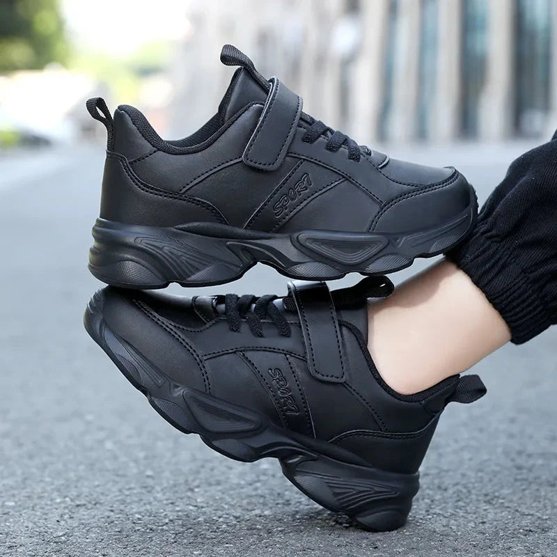 Chaussures de sport coordonnantes pour enfants, respirantes, noires, chaussures d'école, marche, course décontractée, rencontre, garçons, filles, étudiant, mode MAEJORKEN