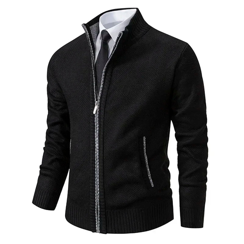 Cardigan zippé avec poche confortable et stylé du M au 4XL