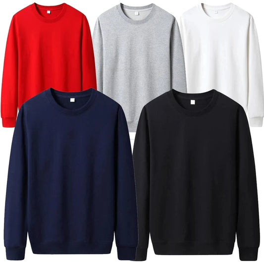 Sweat décontracté couleur unie du S au 4XL