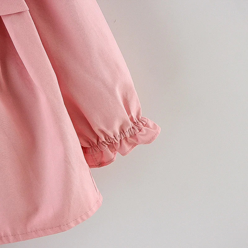 Veste d'automne pour bébé fille de 0 à 3 ans, coupe-vent en coton à manches longues, veste à capuche pour bébé fille MAEJORKEN