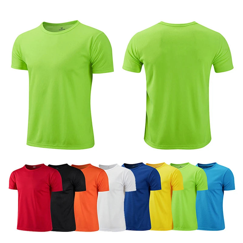 T-shirt de sport à manches courtes à séchage rapide pour hommes et femmes, maillot de gym, chemise de fitness, t-shirt de course, vêtements de sport respirants pour adolescents MAEJORKEN