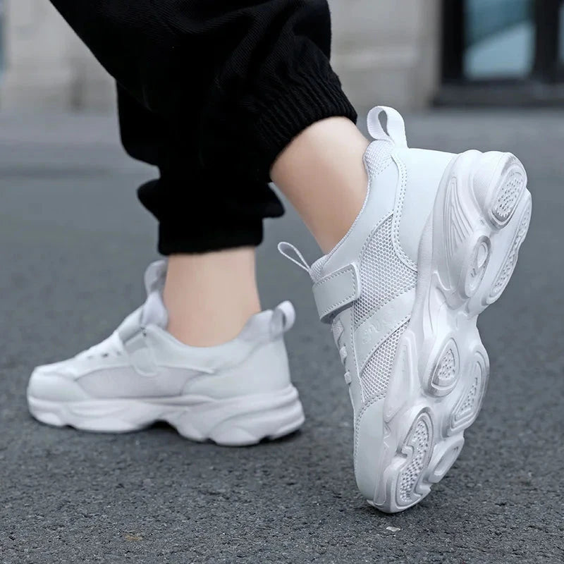 Chaussures de sport coordonnantes pour enfants, respirantes, noires, chaussures d'école, marche, course décontractée, rencontre, garçons, filles, étudiant, mode MAEJORKEN