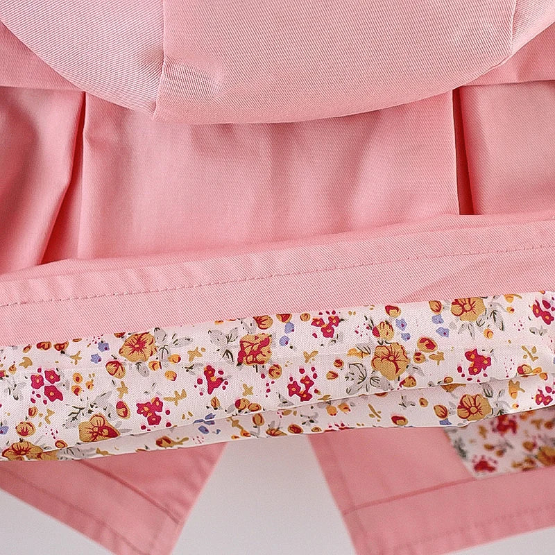 Veste d'automne pour bébé fille de 0 à 3 ans, coupe-vent en coton à manches longues, veste à capuche pour bébé fille MAEJORKEN