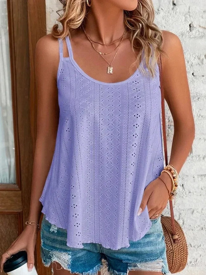 Grand grand 5xl femmes loisirs Simple Boho Camis hauts femmes évider haut pulls nouvel été décontracté plage chemises vêtements MAEJORKEN