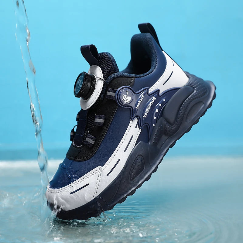 Baskets en cuir légères et antidérapantes pour enfants, chaussures décontractées pour garçons et étudiants, chaussures de sport, de course, de Tennis MAEJORKEN
