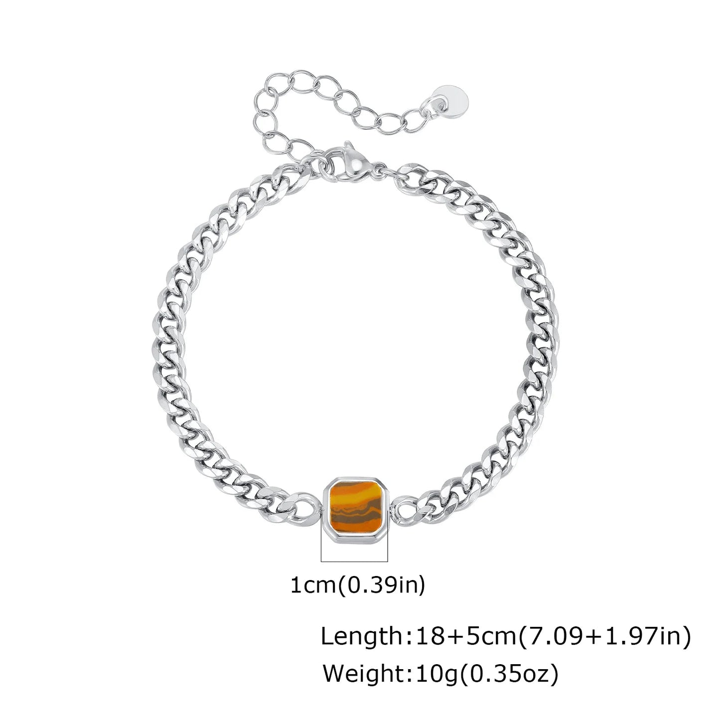 Bracelet tendance pour hommes, Bracelet à chaîne cubaine en acier inoxydable, cadeau de bijoux pour mari BBF fils MAEJORKEN