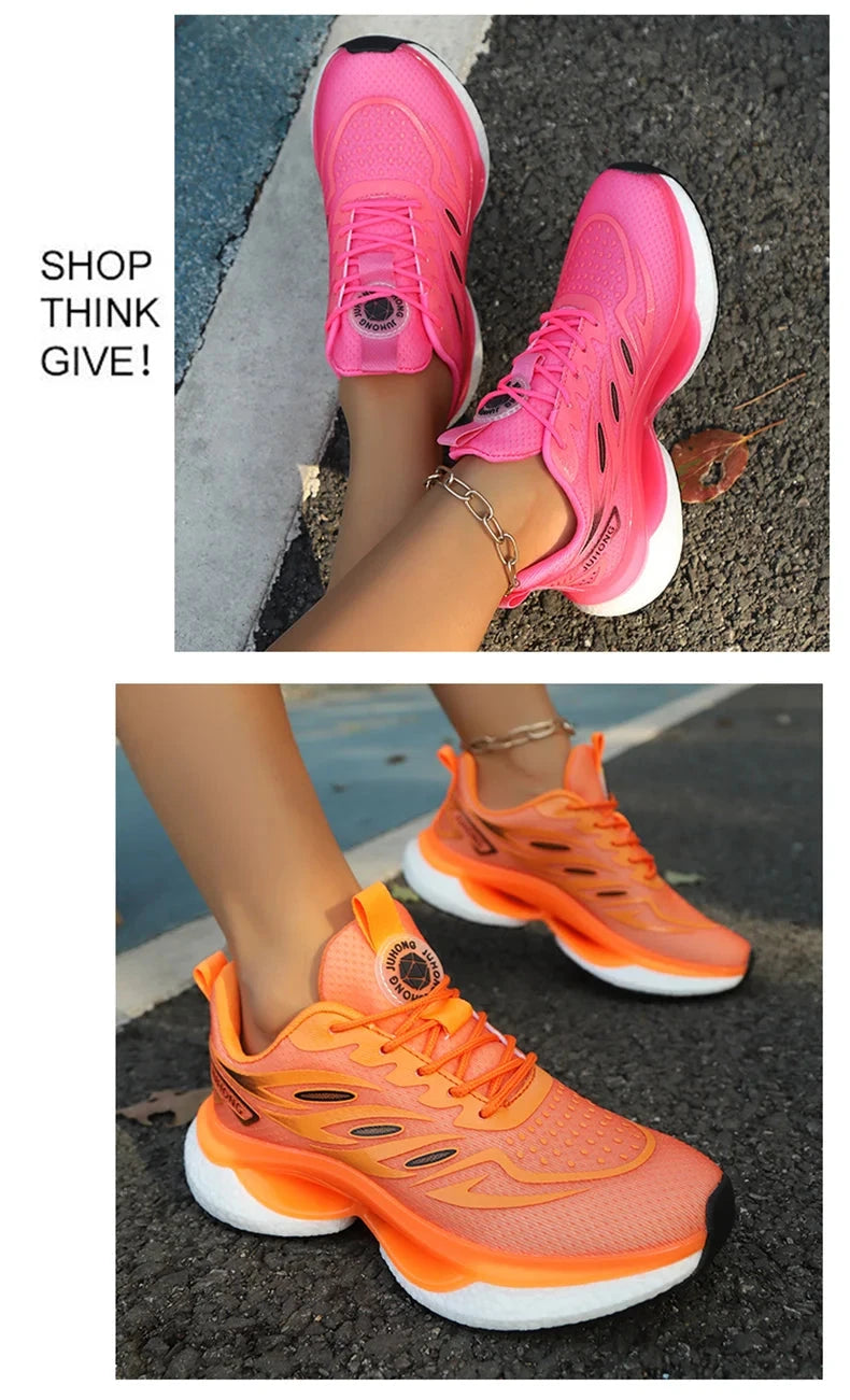 Femmes baskets chaussures de course femmes grande taille 36-45 chaussures de sport décontracté Couple formateurs choc Tennis chaussures de sport MAEJORKEN