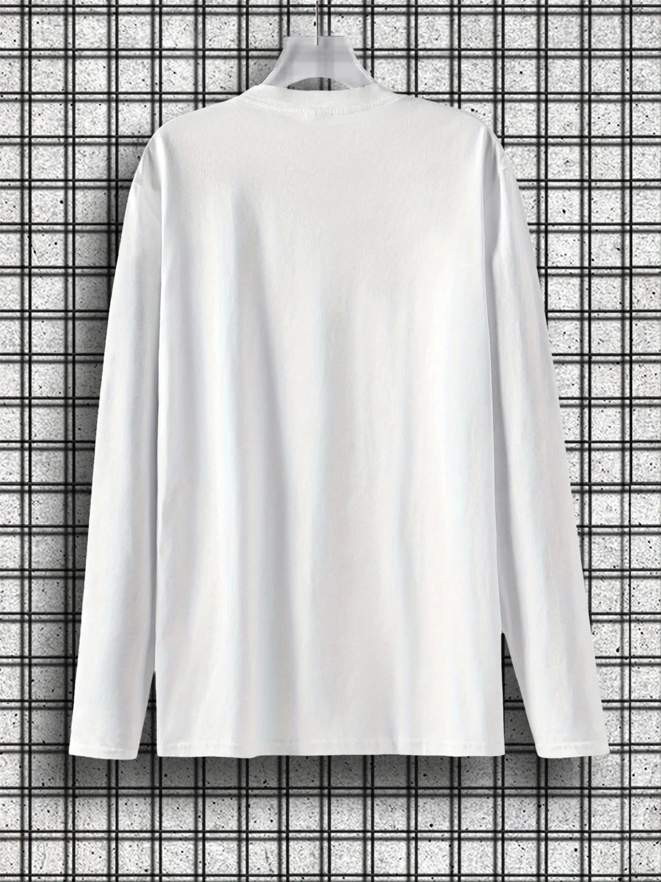 100% pur coton hommes à manches longues col rond ample décontracté futur lettre motif imprimé printemps et automne polyvalent T-shirt MAEJORKEN