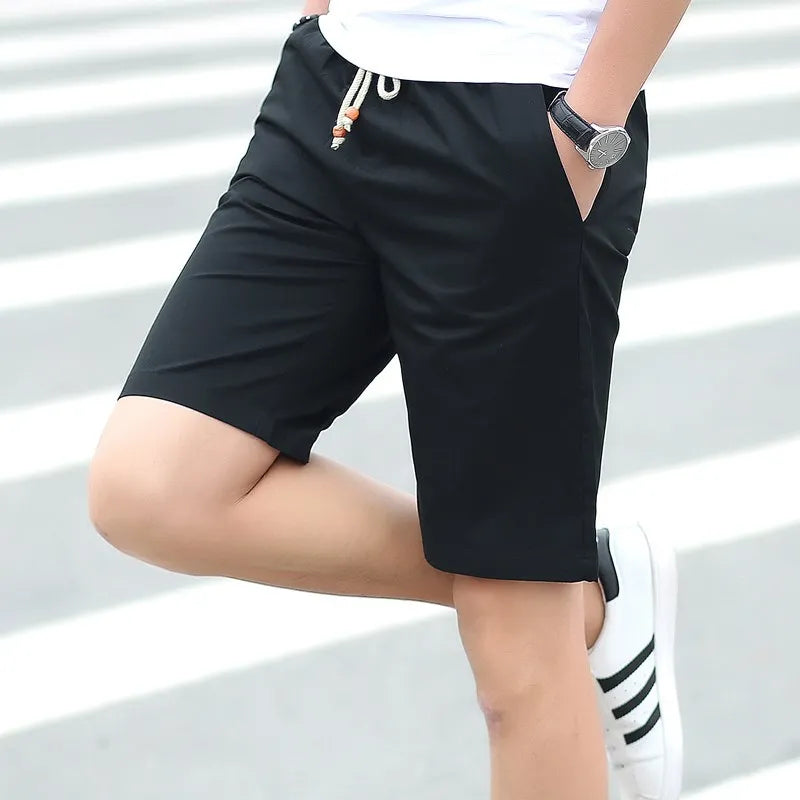 Flambant neuf court été décontracté blanc Shorts hommes été basique court hommes coréen mince coton polyvalent mode hommes pantalons de plage MAEJORKEN