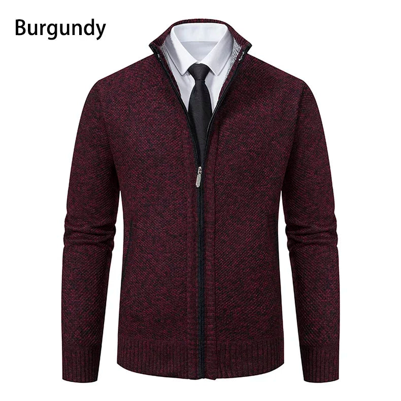 Cardigan zippé avec poche confortable et stylé du M au 4XL
