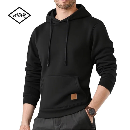 Sweat-shirt nouveau printemps automne Streetwear mode vêtements d'extérieur hommes couleur unie sweat à capuche décontracté ample polaire manteaux hommes vêtements MAEJORKEN