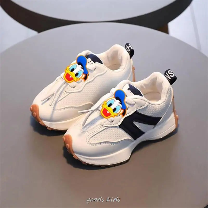 Mickey canard chaussures point enfants baskets confortable printemps automne pour les filles dessin animé enfants chaussures de course MAEJORKEN