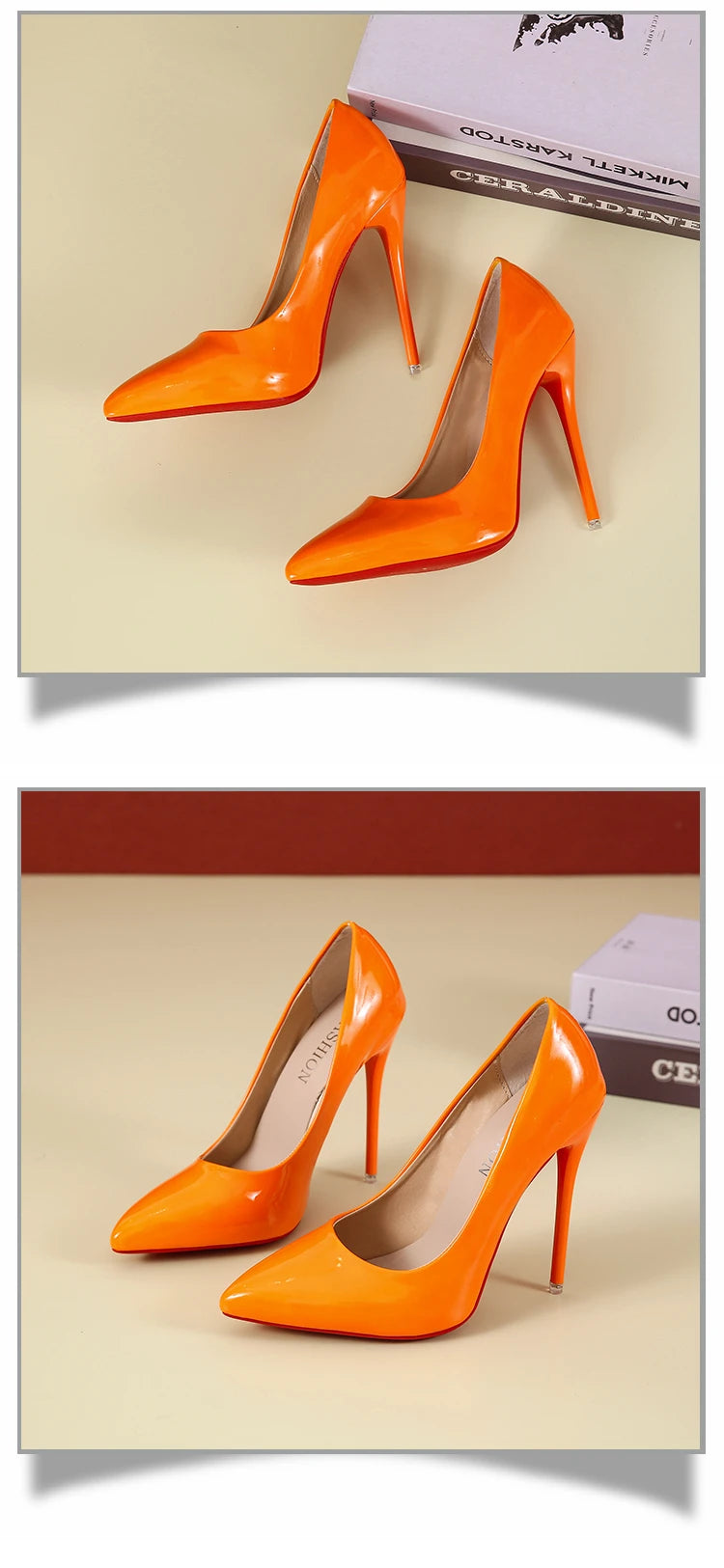 Chaussures à talons hauts cuir verni coloré