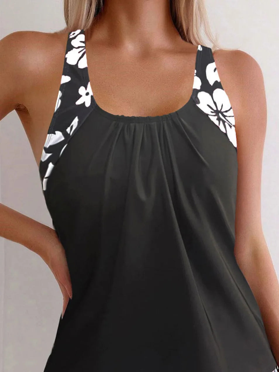Maillot de bain en Polyester pour femmes, imprimé conservateur, séchage rapide, bas de Bikini, taille haute, motif Floral, Triangle, culotte transfrontalière, nouvelle collection 2025 MAEJORKEN