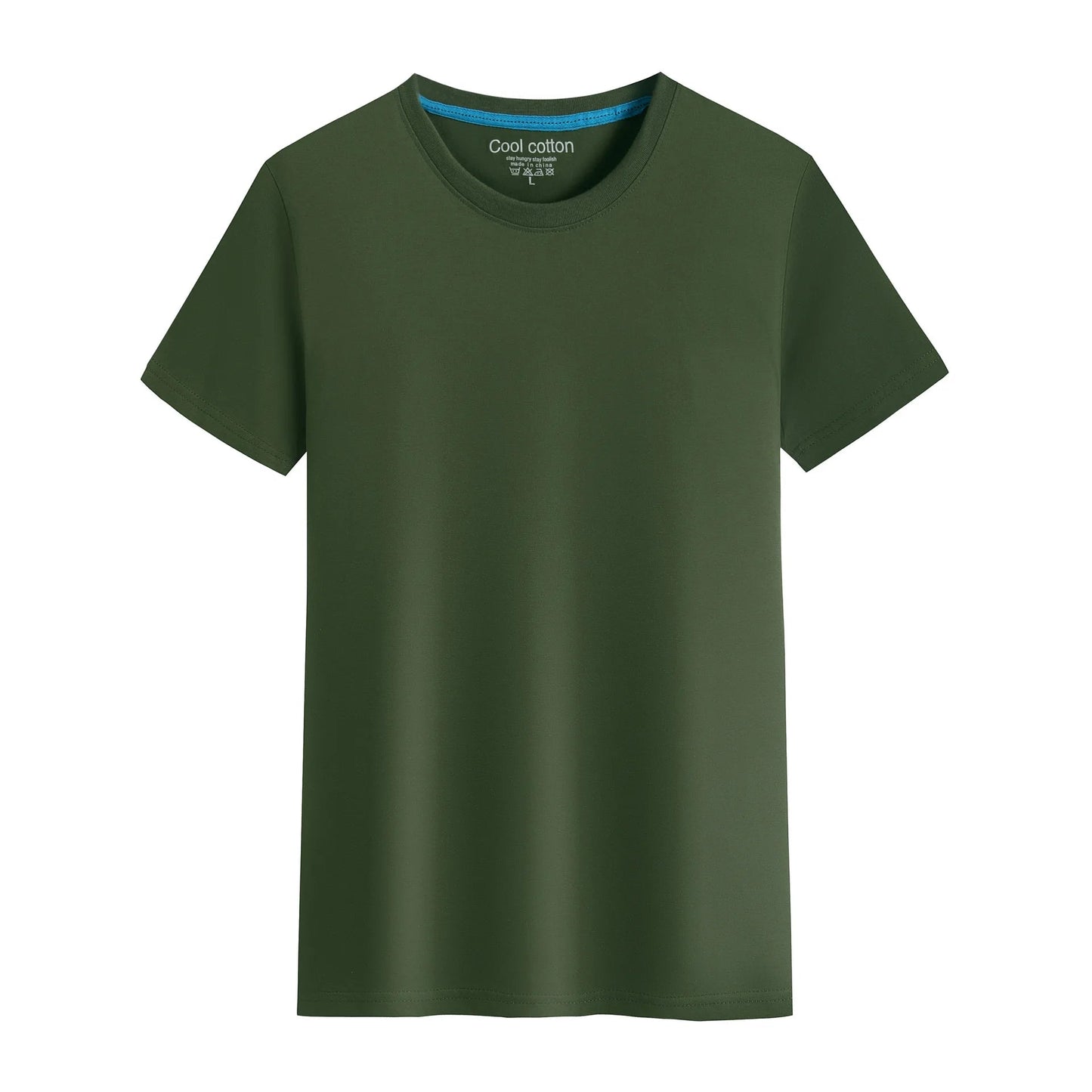 2025 tout nouveau 100% coton hommes T-shirt couleur Pure hommes t-shirts col rond à manches courtes homme T-shirt haut t-shirts pour vêtements masculins MAEJORKEN