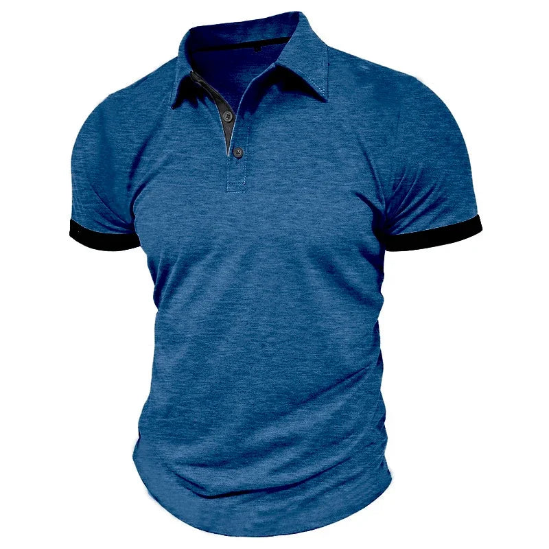 Polo d'été à manches courtes pour hommes, surdimensionné, couleur unie, t-shirts respirants, Streetwear, chemises d'activités sportives MAEJORKEN