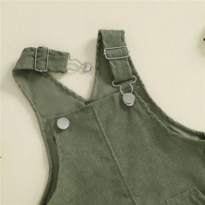 Combinaison pantalon à bretelles unisexe pour bébé de 0 à 24 mois, avec boutons, couleur unie, pour tout-petits garçons et filles MAEJORKEN