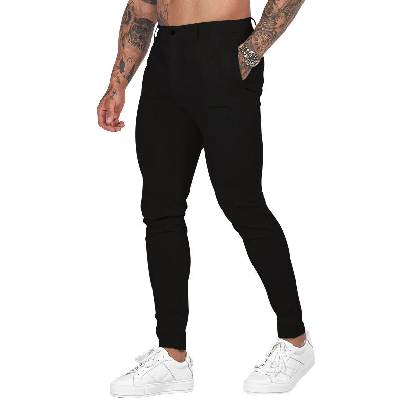 Pantalon Slim couleur unie du S au 3XL