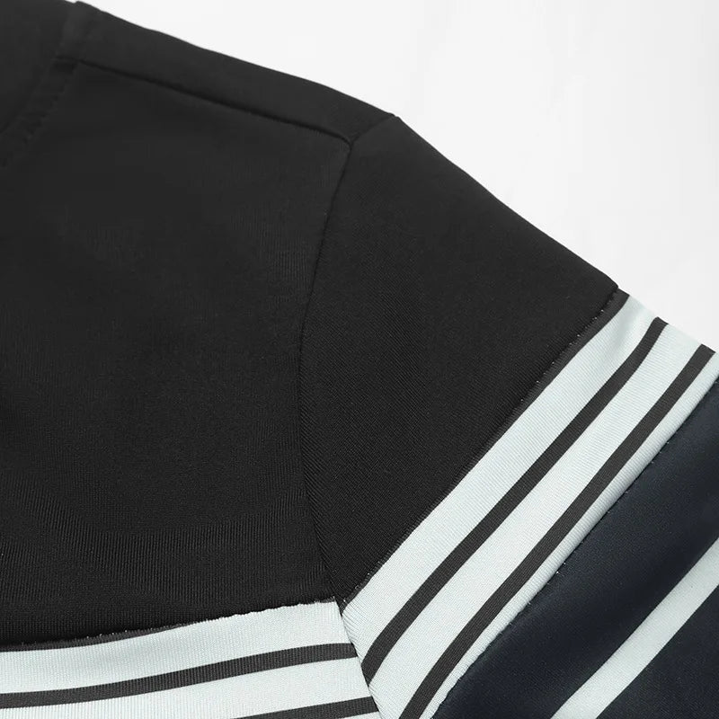 T-shirt Rayé à Manches sulfpour Femme, Décontracté, Européen et Américain, Automne 2024 MAEJORKEN