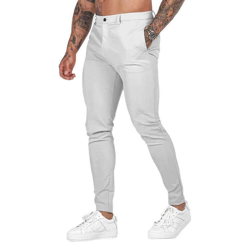 Pantalon Slim couleur unie du S au 3XL