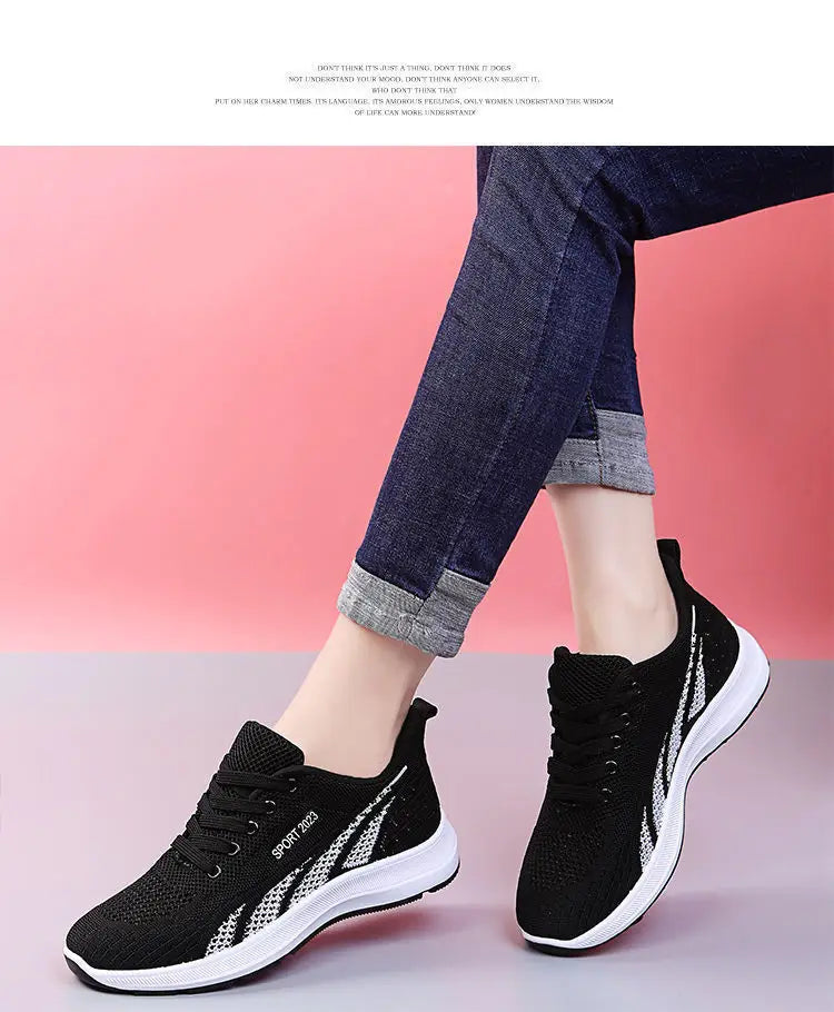 Chaussures de course respirantes pour femmes, baskets d'été légères en maille à coussin d'air, chaussures de sport d'extérieur à lacets, chaussures d'entraînement MAEJORKEN